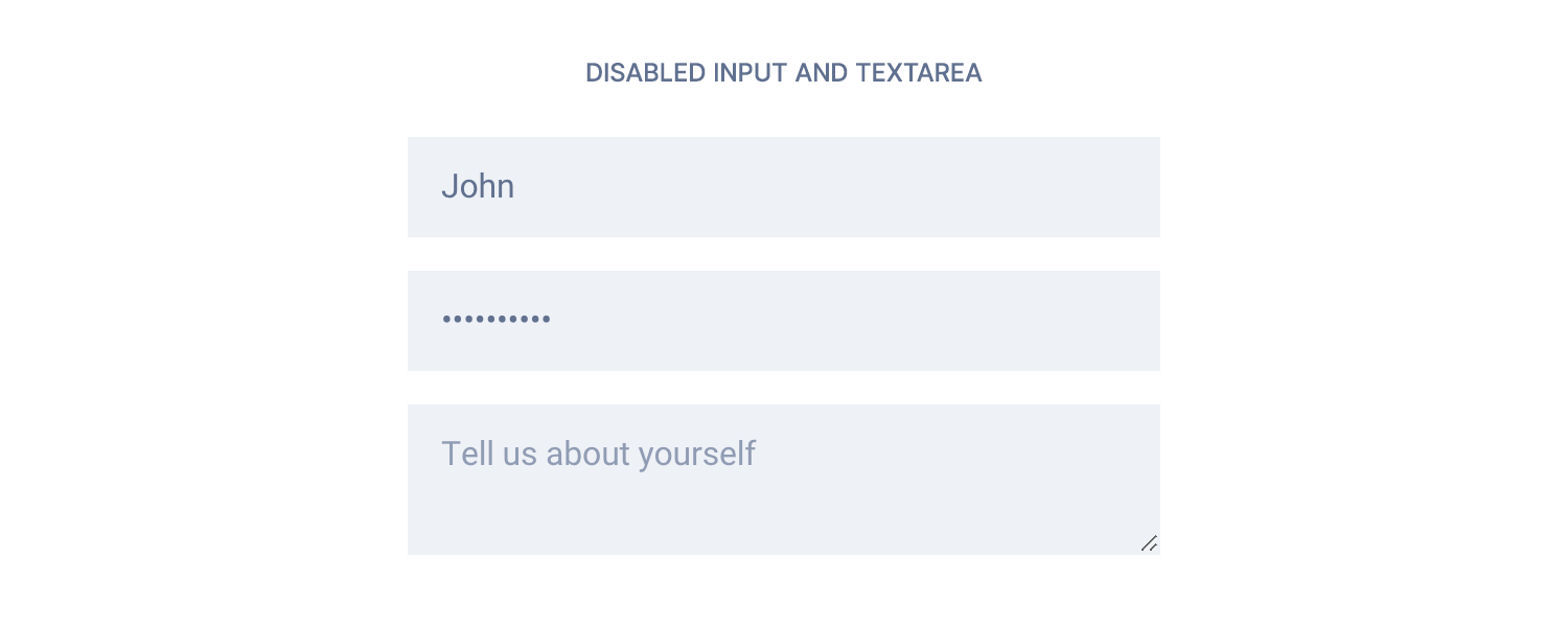 Disabled forms