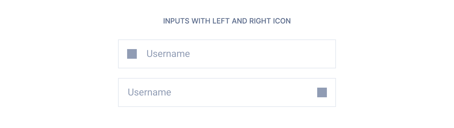 Input with left or right icon