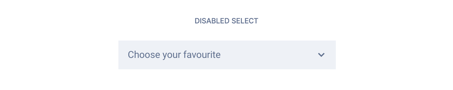 Disabled select