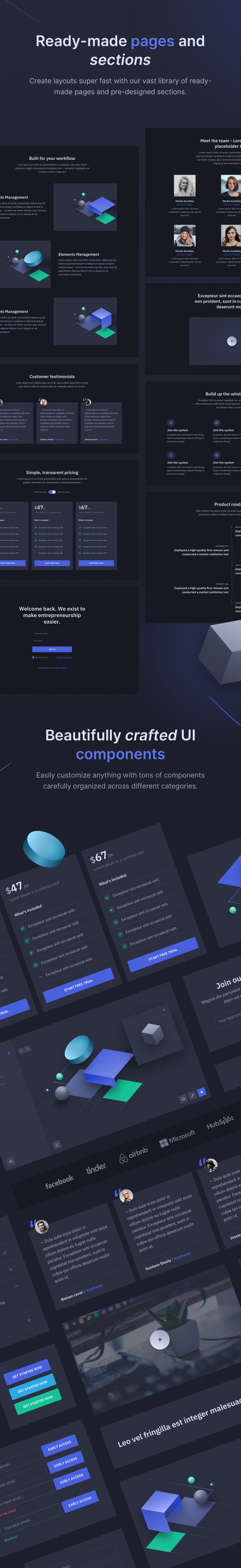 Cube - HTML landing page template for startups - 2