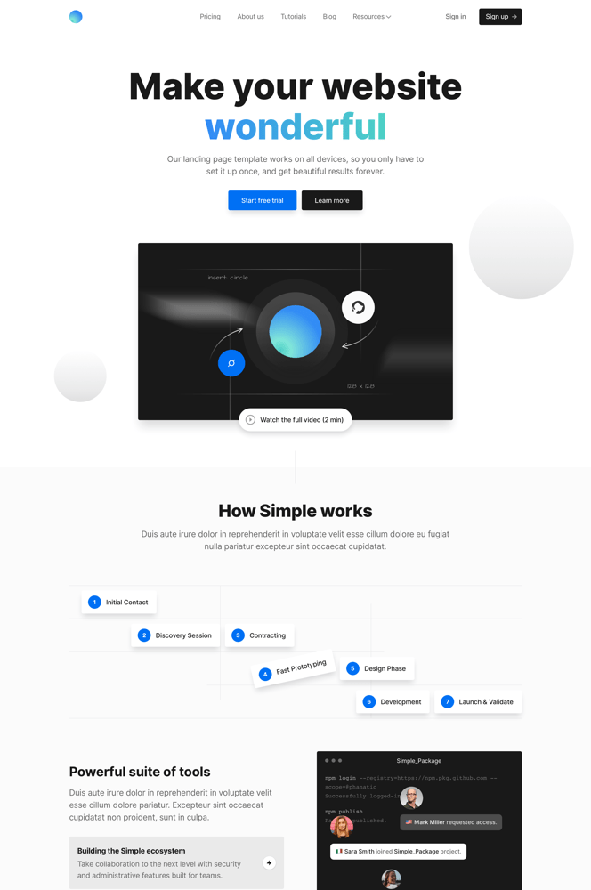 Simple template preview 01