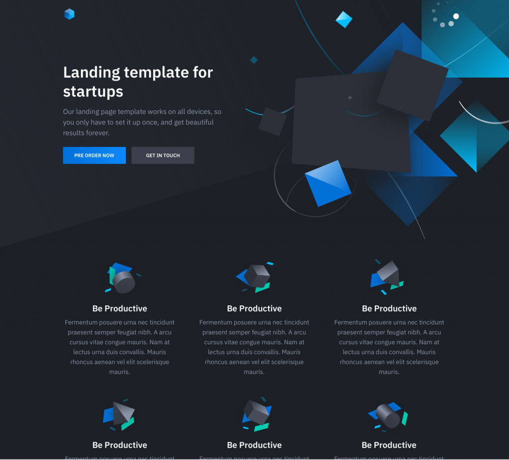Free HTML templates for startup landing pages - Cruip