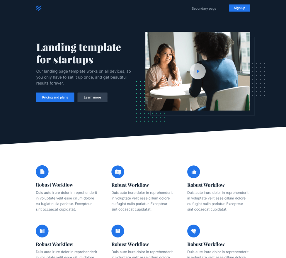 Html Vue Js And React Templates For Startup Landing Pages Cruip