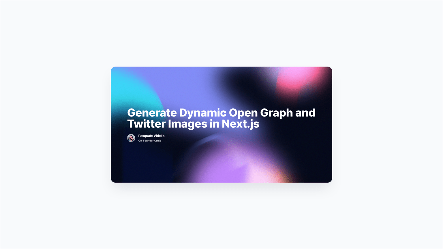 A preview of the OpenGraph image that we'll generate